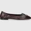 Pomme D`OR Damen Ballerinas 0450C Kalbsleder dunkelbraun