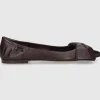 Pomme D`OR Damen BALLERINA 0798A DK-BRAUN