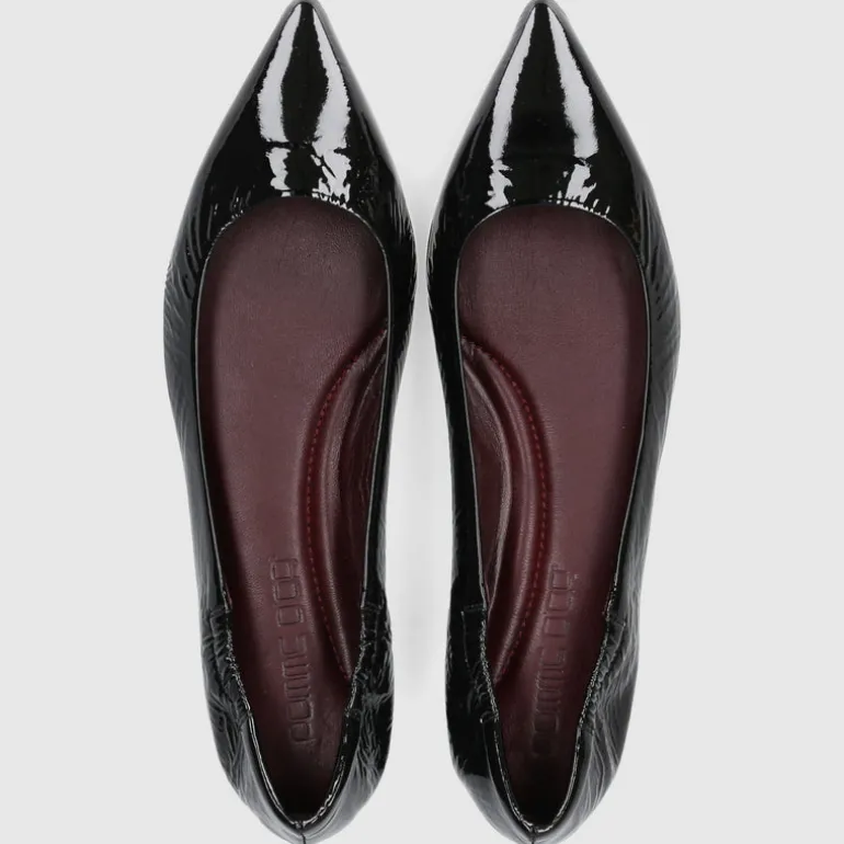 Pomme D`OR Damen Ballerinas 1720Y Nappalackleder schwarz