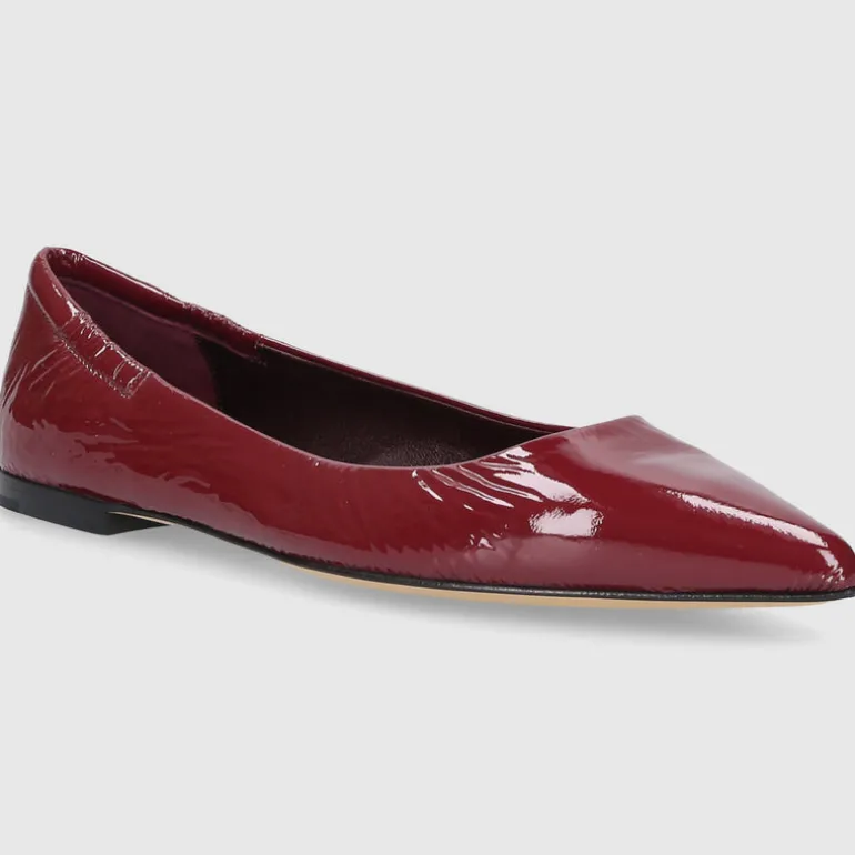 Pomme D`OR Damen Ballerinas 1720Y Nappalackleder bordeaux