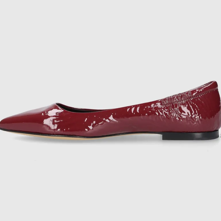 Pomme D`OR Damen Ballerinas 1720Y Nappalackleder bordeaux