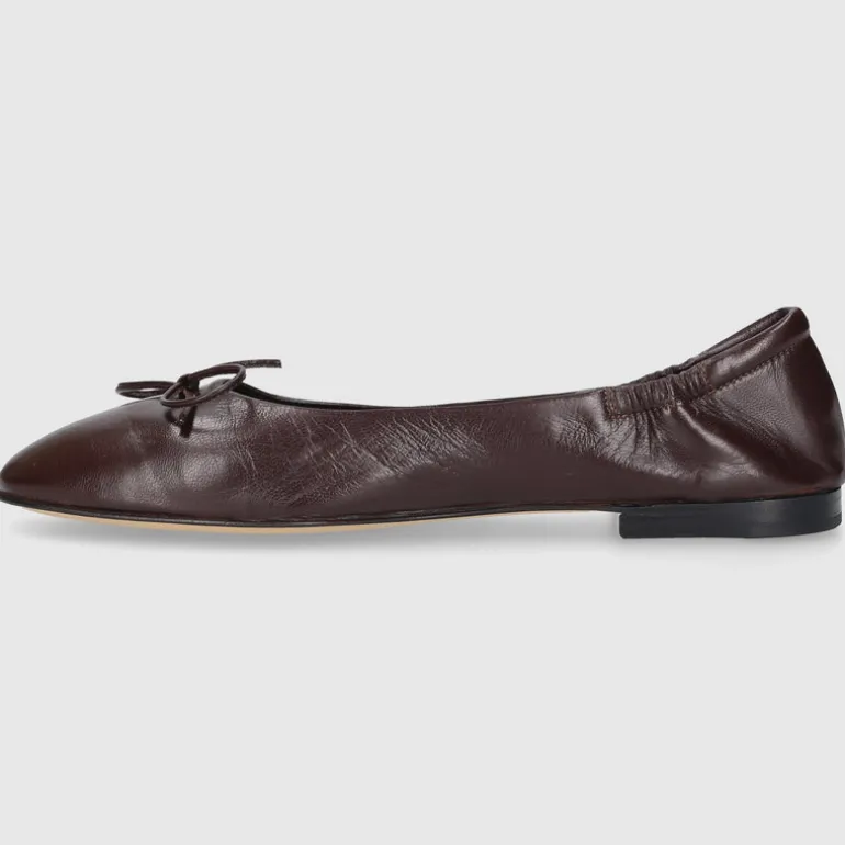 Pomme D`OR Damen Ballerinas 0450C Kalbsleder dunkelbraun