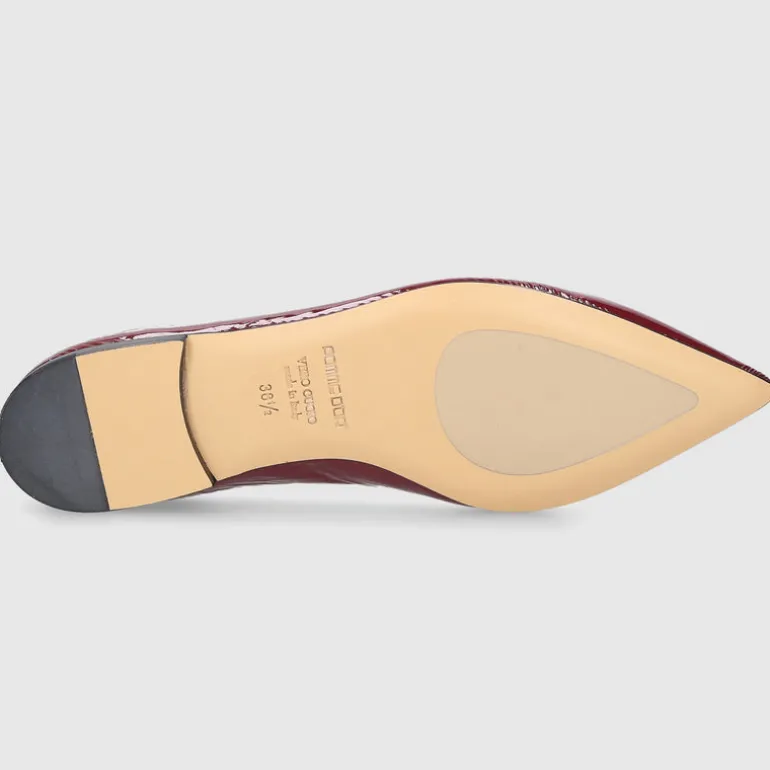 Pomme D`OR Damen Ballerinas 1720Y Nappalackleder bordeaux