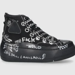 R13 Damen Sneaker high KURT Canvas schwarz