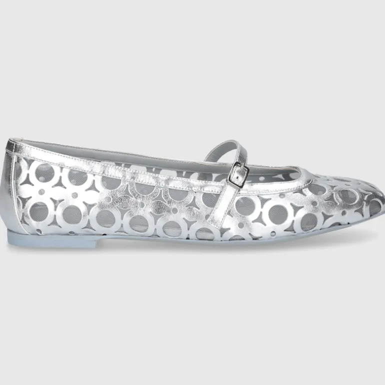 Roberto Festa Damen BALLERINA BESSEL SILBER