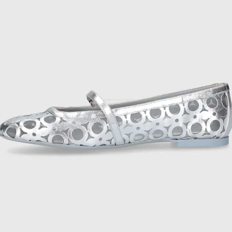 Roberto Festa Damen BALLERINA BESSEL SILBER