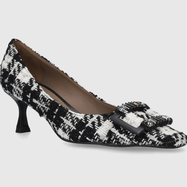 Roberto Festa Damen Pumps ONLY Baumwolle schwarz-kombi