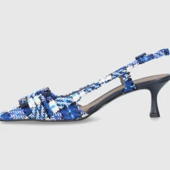 Roberto Festa Damen Slingpumps ATENA Baumwolle blau-kombi