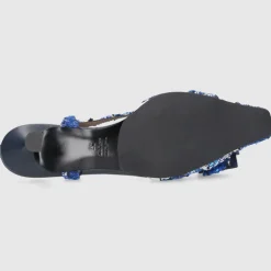 Roberto Festa Damen Slingpumps ATENA Baumwolle blau-kombi