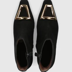 Roberto Festa Damen Stiefeletten RISAS Veloursleder schwarz