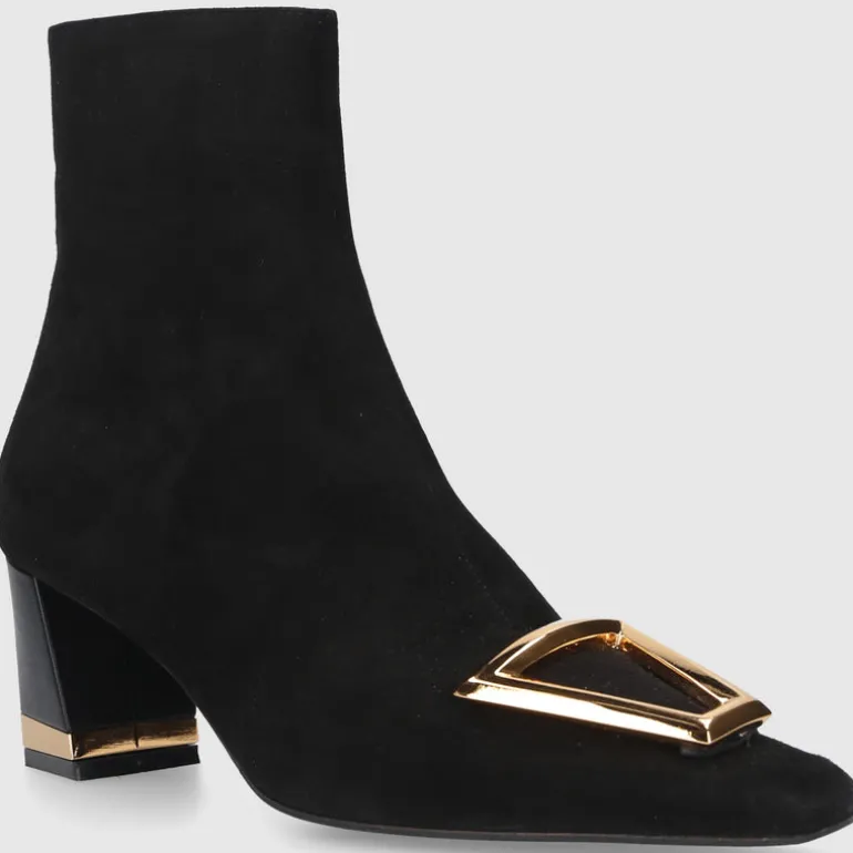 Roberto Festa Damen Stiefeletten RISAS Veloursleder schwarz