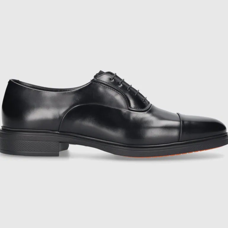 Santoni Herren Businessschuhe 18957 Kalbsleder schwarz