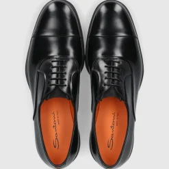 Santoni Herren Businessschuhe 18957 Kalbsleder schwarz