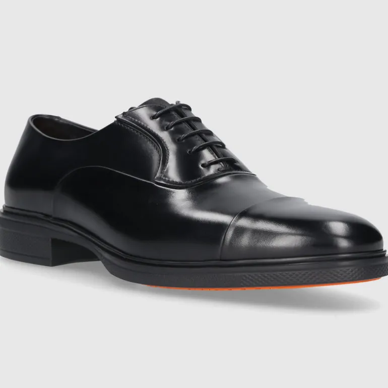 Santoni Herren Businessschuhe 18957 Kalbsleder schwarz