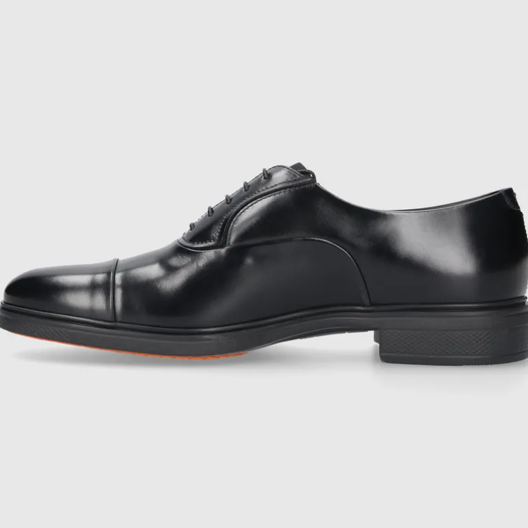Santoni Herren Businessschuhe 18957 Kalbsleder schwarz