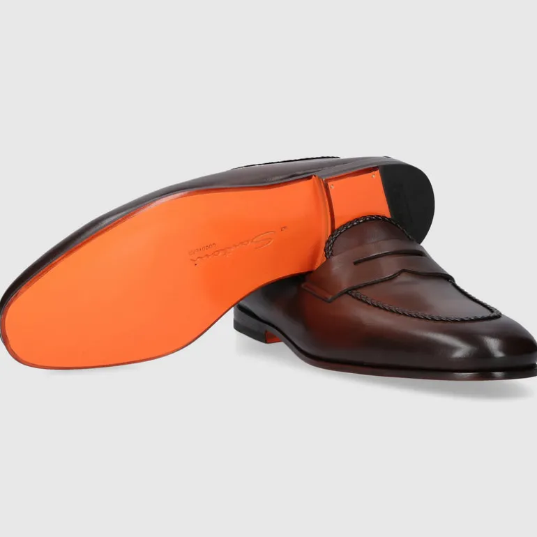 Santoni Herren Loafer 18399 Kalbsleder