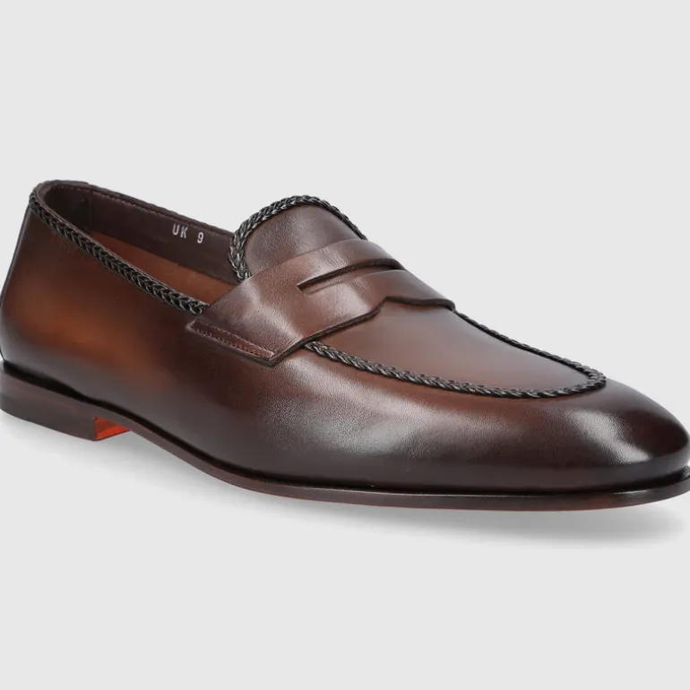 Santoni Herren Loafer 18399 Kalbsleder
