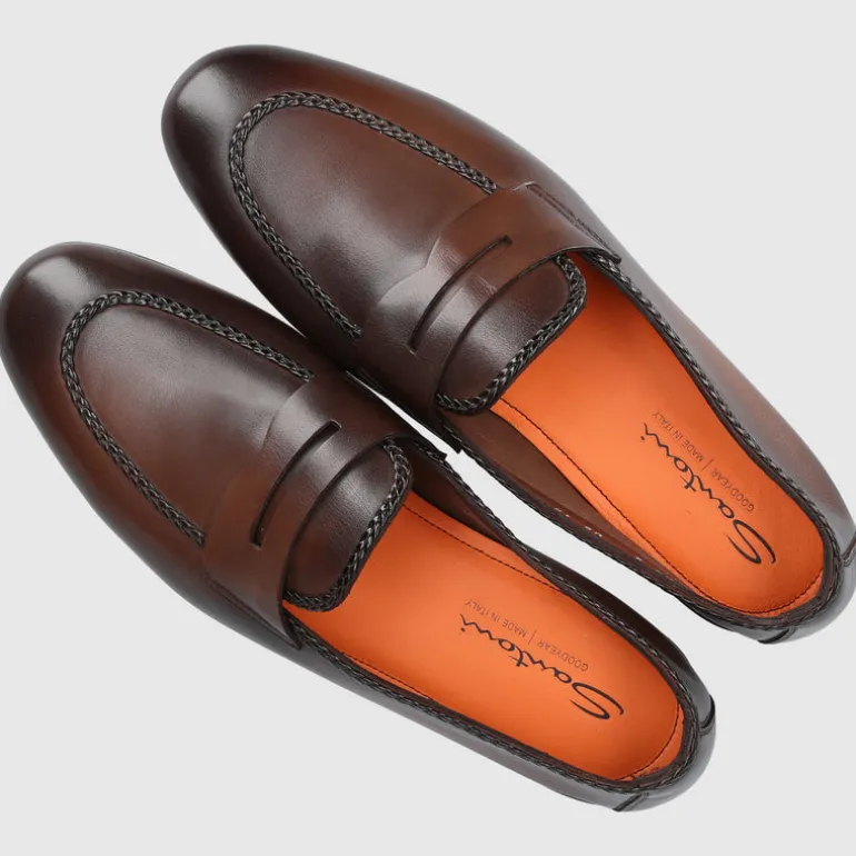 Santoni Herren Loafer 18399 Kalbsleder