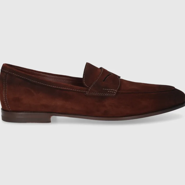 Santoni Herren MOKKASIN MCNC18837SA4SEAA DK-BRAUN