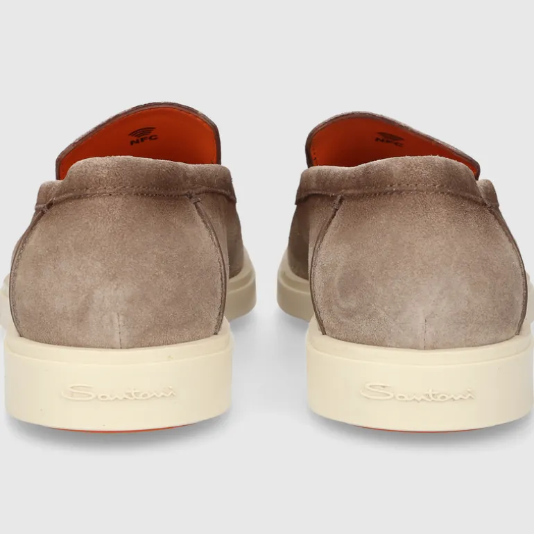 Santoni Herren MOKKASIN MGDT17824TICBGEX BRAUN