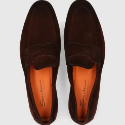 Santoni Herren MOKKASIN MCNC18837SA4SEAA DK-BRAUN