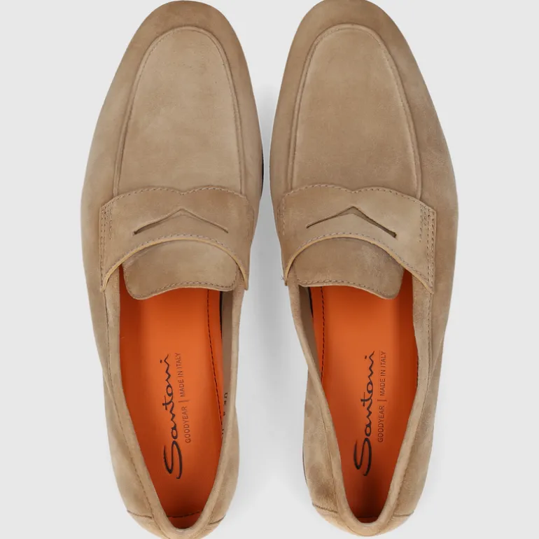 Santoni Herren MOKKASIN MCNC18837SA4SEAA HL BRAUN