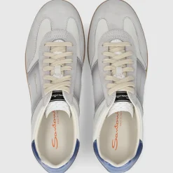 Santoni Herren SNEAKER MBPL21965FARCNOC WEISS-GRAU