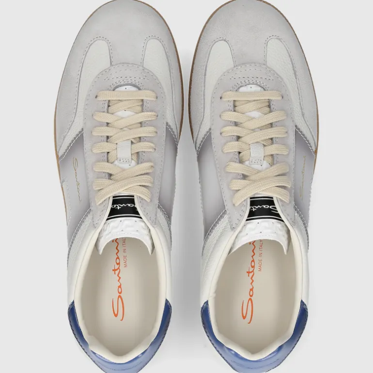 Santoni Herren SNEAKER MBPL21965FARCNOC WEISS-GRAU