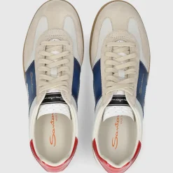 Santoni Herren SNEAKER MBPL21965FARCNOC BEIGE-ROT