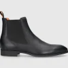 Santoni Herren Stiefeletten 13414 Kalbsleder schwarz