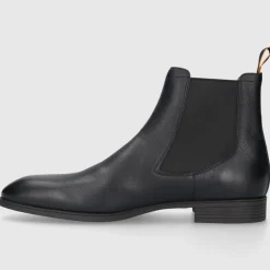 Santoni Herren Stiefeletten 13414 Kalbsleder schwarz
