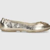 Tory Burch Damen Ballerinas 162598 Kalbsleder gold