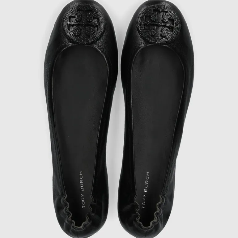 Tory Burch Damen Ballerinas 155637 Kalbsleder schwarz