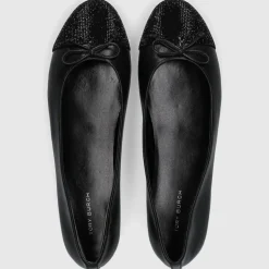 Tory Burch Damen Ballerinas 166214 Kalbsleder schwarz