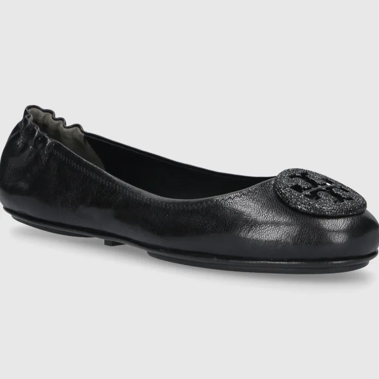 Tory Burch Damen Ballerinas 155637 Kalbsleder schwarz