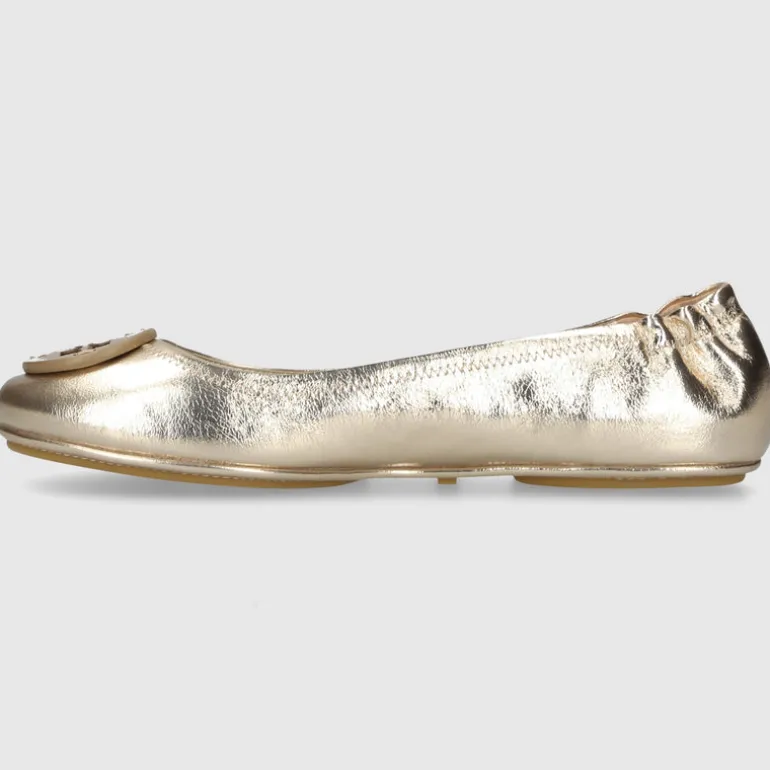 Tory Burch Damen Ballerinas 162598 Kalbsleder gold