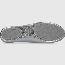 Tory Burch Damen Ballerinas 165361 Kalbsleder silber