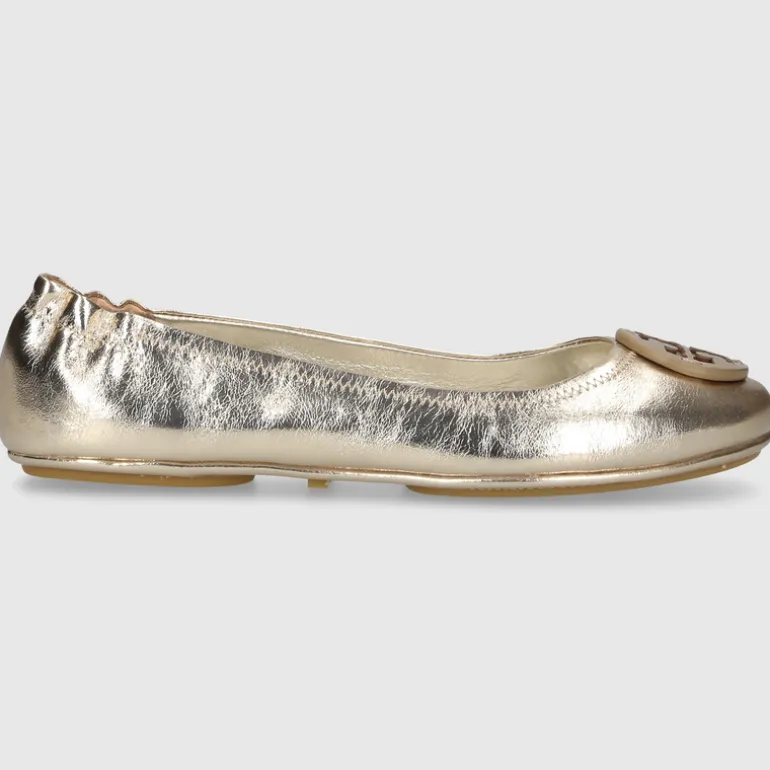 Tory Burch Damen Ballerinas 162598 Kalbsleder gold