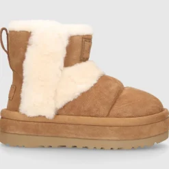 UGG Damen Stiefeletten CLASSIC CHILLAPEAK Veloursleder braun-kombi