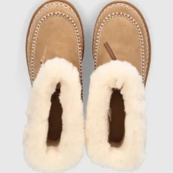UGG Damen Stiefeletten CLASSIC MINI ALPINE Veloursleder braun-kombi