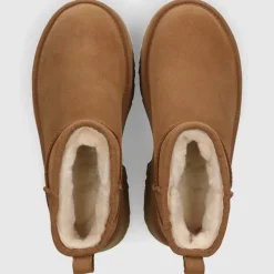 UGG Damen Stiefeletten CLASSIC ULTRA MINI NEW HEIGHTS Veloursleder braun