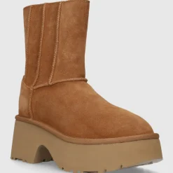 UGG Damen Stiefeletten CLASSIC TWIN SEAM NEW HEIGHTS Veloursleder braun