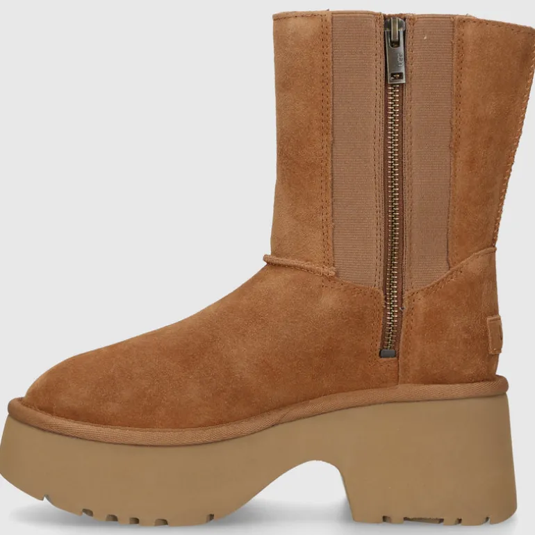 UGG Damen Stiefeletten CLASSIC TWIN SEAM NEW HEIGHTS Veloursleder braun