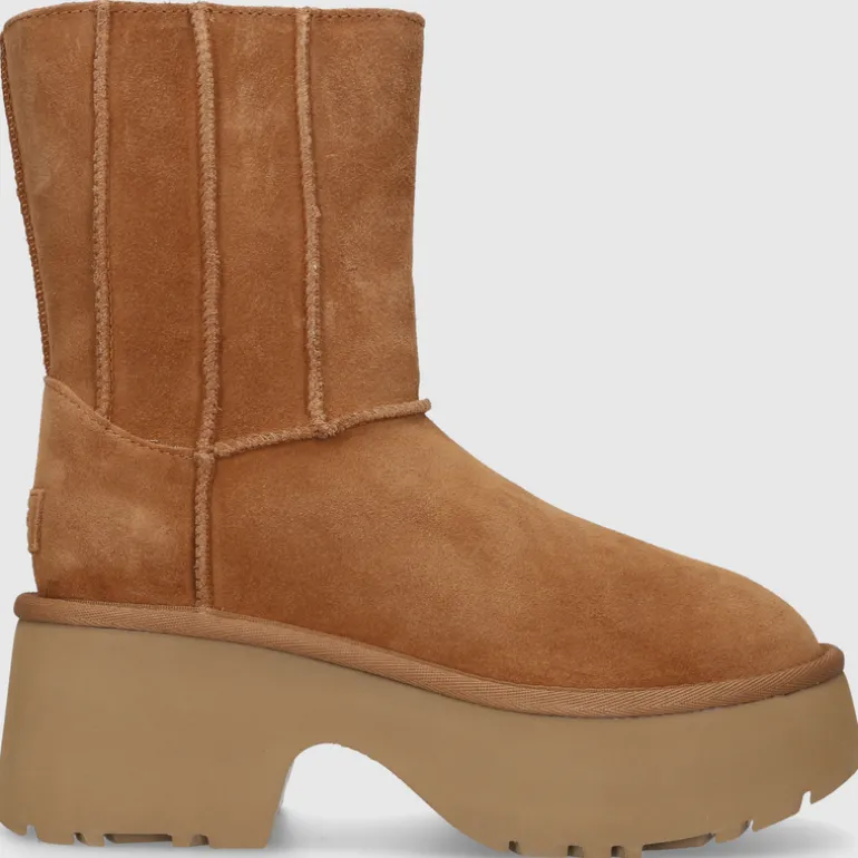 UGG Damen Stiefeletten CLASSIC TWIN SEAM NEW HEIGHTS Veloursleder braun