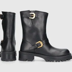 Versace Damen Cowboy-/ Bikerstiefeletten T.35 BIKER Kalbsleder