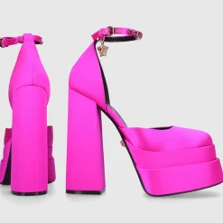 Versace Damen Plateaupumps MEDUSA Seide