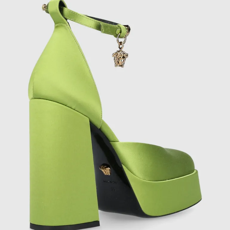 Versace Damen Plateaupumps MEDUSA Seide