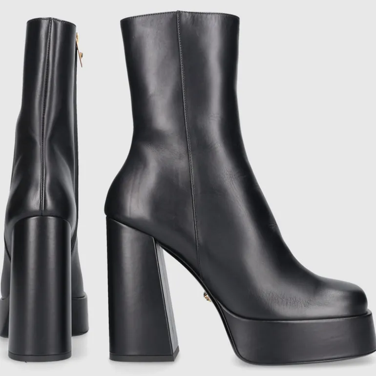 Versace Damen Stiefeletten DVT2P1B00V Kalbsleder