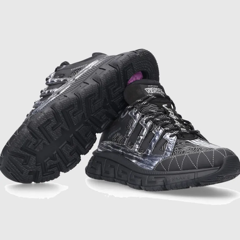 Versace Herren Sneaker low TRIGRECA Veloursleder