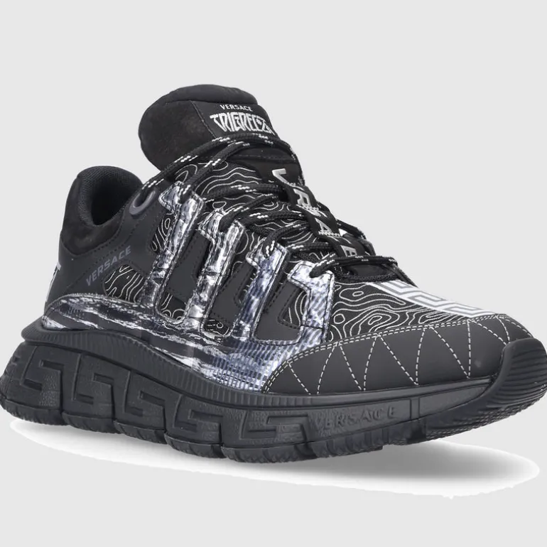 Versace Herren Sneaker low TRIGRECA Veloursleder